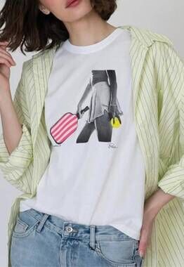 NEW CPRESS STUDIO paddle up mushie short sleeve tee in worn white